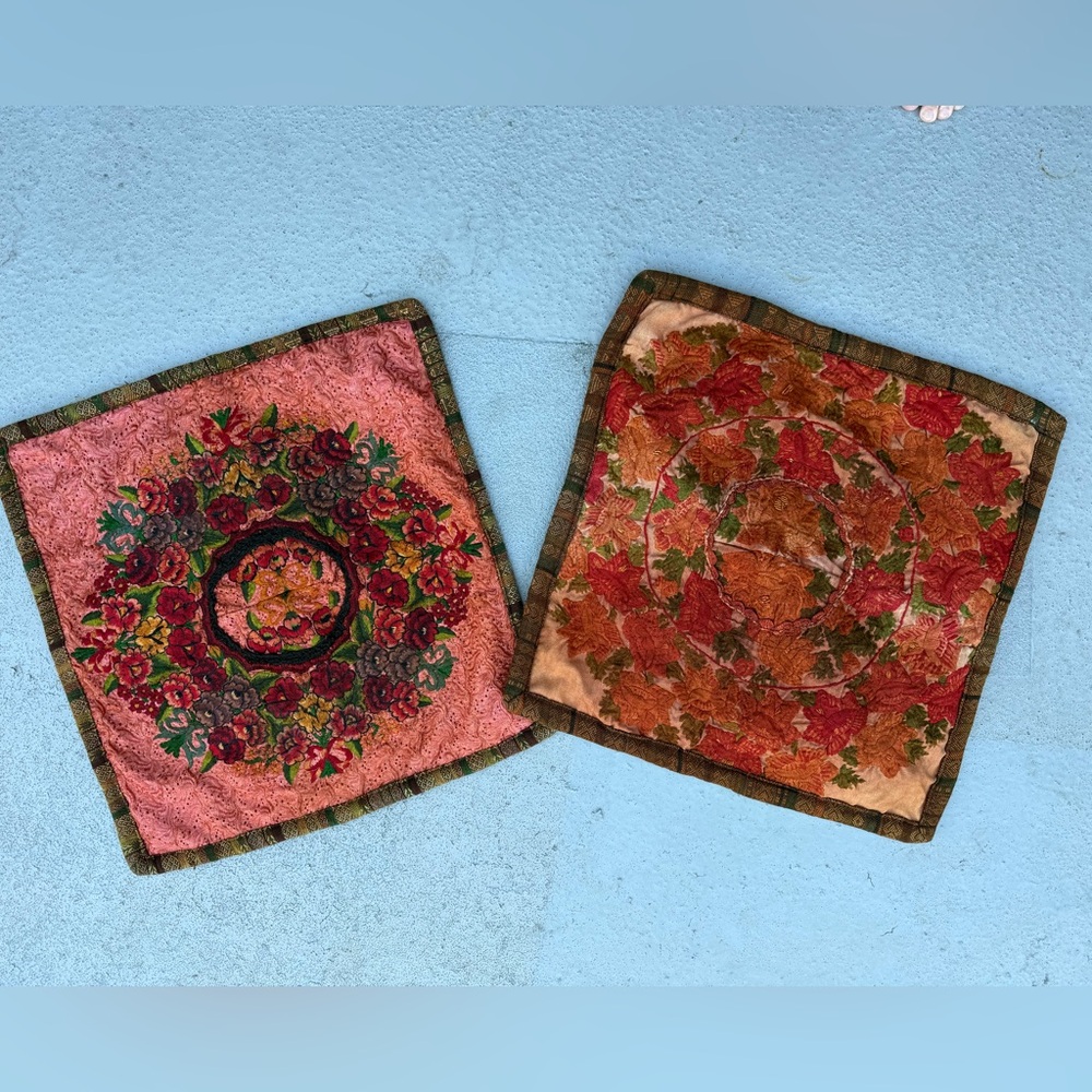 Vintage Huipil Hand Embroidered Cushion Covers - Picture 2 of 5